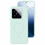 For Xiaomi 14 Pro Liquid Silicone Thin Circle MagSafe Phone Case(Mint Green)