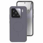 For Xiaomi 15 Pro Liquid Silicone Thin Circle MagSafe Phone Case(Charcoal Gray)