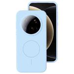 For Xiaomi 15 Ultra Liquid Silicone Thin Circle MagSafe Phone Case(Sky Blue)