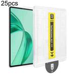 For Honor Pad X8a 25pcs Dust-Free Easy Install HD Tempered Glass Film