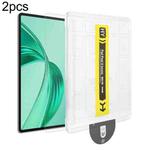 For Honor Pad X8a 2pcs Dust-Free Easy Install HD Tempered Glass Film