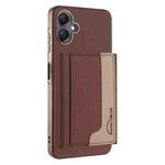 For Samsung Galaxy A06 Colour Matching Horizontal Magnetic Card Bag RFID MagSafe Phone Case(Brown)