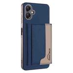 For Samsung Galaxy A06 Colour Matching Horizontal Magnetic Card Bag RFID MagSafe Phone Case(Dark Blue)