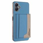 For Samsung Galaxy A06 Colour Matching Horizontal Magnetic Card Bag RFID MagSafe Phone Case(Baby Blue)