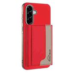 For Samsung Galaxy A26 Colour Matching Horizontal Magnetic Card Bag RFID MagSafe Phone Case(Red)