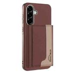 For Samsung Galaxy A26 Colour Matching Horizontal Magnetic Card Bag RFID MagSafe Phone Case(Brown)