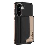 For Samsung Galaxy A26 Colour Matching Horizontal Magnetic Card Bag RFID MagSafe Phone Case(Black)