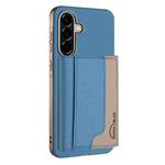 For Samsung Galaxy A25 Colour Matching Horizontal Magnetic Card Bag RFID MagSafe Phone Case(Baby Blue)