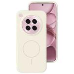 For OPPO Find X8s Liquid Silicone Thin Circle MagSafe Phone Case(Antique White)