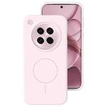 For OPPO Find X8s Liquid Silicone Thin Circle MagSafe Phone Case(Grey Pink)