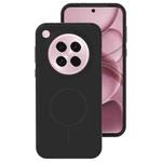 For OPPO Find X8s Liquid Silicone Thin Circle MagSafe Phone Case(Black)