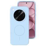 For OPPO Find X8 Ultra Liquid Silicone Thin Circle MagSafe Phone Case(Sky Blue)