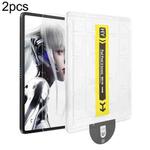 For ZTE nubia Red Magic Gaming Tablet 2pcs Dust-Free Easy Install HD Tempered Glass Film