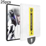 For ZTE nubia Red Magic Gaming Tablet 25pcs Dust-Free Easy Install HD Tempered Glass Film