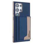 For Samsung Galaxy S25 Ultra 5G Colour Matching Horizontal Magnetic Card Bag RFID MagSafe Phone Case(Dark Blue)