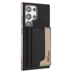 For Samsung Galaxy S25 Ultra 5G Colour Matching Horizontal Magnetic Card Bag RFID MagSafe Phone Case(Black)