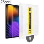 For Xiaomi Pad 7 / 7 Pro 25pcs Dust-Free Easy Install HD Tempered Glass Film