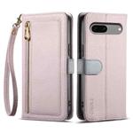 For Google Pixel 7 5G ESEBLE E11 Colorful Litchi Pattern Zipper Wallet Leather Phone Case(Light Purple)
