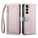 For Samsung Galaxy S23 FE 5G ESEBLE E11 Colorful Litchi Pattern Zipper Wallet Leather Phone Case(Light Purple)