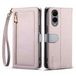 For Samsung Galaxy S25 Edge 5G ESEBLE E11 Colorful Litchi Pattern Zipper Wallet Leather Phone Case(Light Purple)