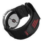 For Google Pixel Watch 3 45mm xDfind Quick Release Nylon Hook And Loop Fastener Buckle Watch Band(Black)
