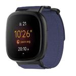 For Fitbit Versa 4 / 3 / Sense 2 / 1 xDfind Quick Release Nylon Hook And Loop Fastener Buckle Watch Band(Blue)