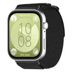 For Huawei Watch Fit3 / Fit4 / Fit4 Pro xDfind Quick Release Nylon Hook And Loop Fastener Buckle Watch Band(Black)
