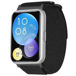 For Huawei Watch Fit 2 xDfind Quick Release Nylon Hook And Loop Fastener Buckle Watch Band(Black)