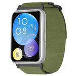 For Huawei Watch Fit 2 xDfind Quick Release Nylon Hook And Loop Fastener Buckle Watch Band(Green)