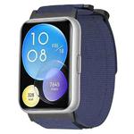 For Huawei Watch Fit 2 xDfind Quick Release Nylon Hook And Loop Fastener Buckle Watch Band(Blue)