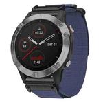 For Garmin Fenix 8/7/6/5 22mm xDfind Quick Release Nylon Hook And Loop Fastener Buckle Watch Band(Blue)