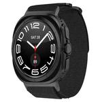 For Samsung Galaxy Watch Ultra 47mm xDfind Quick Release Nylon Hook And Loop Fastener Buckle Watch Band(Black)