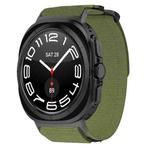 For Samsung Galaxy Watch Ultra 47mm xDfind Quick Release Nylon Hook And Loop Fastener Buckle Watch Band(Green)