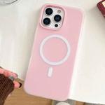 For iPhone 16 Pro Max Skin Feel MagSafe Magnetic PC Hybrid TPU Phone Case(Light Pink)