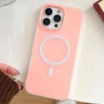 For iPhone 16 Pro Max Skin Feel MagSafe Magnetic PC Hybrid TPU Phone Case(Pink)
