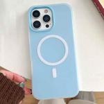 For iPhone 16 Pro Max Skin Feel MagSafe Magnetic PC Hybrid TPU Phone Case(Blue)