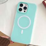 For iPhone 16 Pro Skin Feel MagSafe Magnetic PC Hybrid TPU Phone Case(Mint Green)