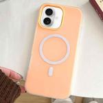 For iPhone 16 Skin Feel MagSafe Magnetic PC Hybrid TPU Phone Case(Orange)