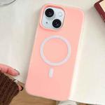 For iPhone 15 Plus Skin Feel MagSafe Magnetic PC Hybrid TPU Phone Case(Pink)