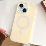 For iPhone 15 Plus Skin Feel MagSafe Magnetic PC Hybrid TPU Phone Case(Yellow)