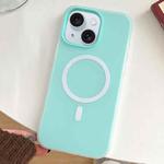 For iPhone 15 Plus Skin Feel MagSafe Magnetic PC Hybrid TPU Phone Case(Mint Green)