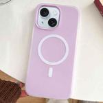 For iPhone 15 Plus Skin Feel MagSafe Magnetic PC Hybrid TPU Phone Case(Purple)
