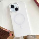 For iPhone 15 Plus Skin Feel MagSafe Magnetic PC Hybrid TPU Phone Case(White)