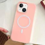 For iPhone 14 Plus Skin Feel MagSafe Magnetic PC Hybrid TPU Phone Case(Pink)