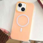 For iPhone 14 Plus Skin Feel MagSafe Magnetic PC Hybrid TPU Phone Case(Orange)