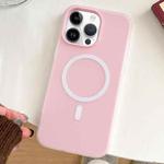 For iPhone 12 Pro Max Skin Feel MagSafe Magnetic PC Hybrid TPU Phone Case(Light Pink)