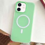 For iPhone 11 Skin Feel MagSafe Magnetic PC Hybrid TPU Phone Case(Green)