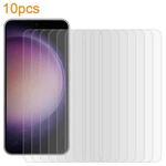 For Samsung Galaxy S23 5G 10pcs xDfind 0.18mm 9H 2.5D High Aluminum Tempered Glass Film, Support Fingerprint Unlocking