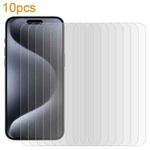 For iPhone 15 Plus / 15 Pro Max 10pcs xDfind 0.26mm 9H 2.5D Middle Aluminum Tempered Glass Film
