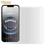 For iPhone 16e / 13 / 13 Pro 10pcs xDfind 0.26mm 9H 2.5D Middle Aluminum Tempered Glass Film